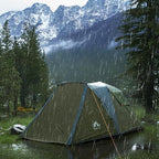 Night Cat Cabin Tent with Vestibule: 3 Persons Pop Up Camping Tent Double Layers Easy Quick Setup Waterproof