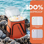 Maelstrom Backpack Cooler,36 Can Cooler Backpack,Soft Cooler Bag Insulated Leakproof,Lightweight Ice Chest Backpack,Travel Cooler Lunch Backpack for Camping,Hiking,Beach,Orange