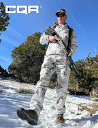 CQR Men's Flex Ripstop Tactical Pants, Water Resistant Stretch Cargo Pants, Lightweight EDC Hiking Work Pants