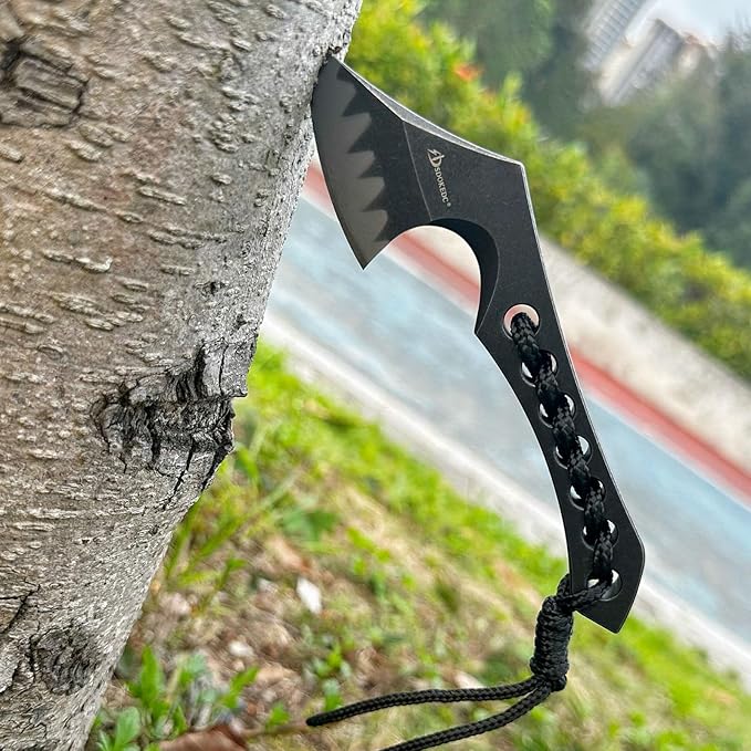 9CR18MOV Steel Mini Axe Tool With Sheath Survival Knives Fixed Blade Small Outdoor Camp Hatchet Camping Knife For Men EDC