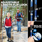 Covacure Trekking Poles Collapsible Hiking Poles - Aluminum Alloy 7075 Trekking Sticks with Quick Lock System, Telescopic, Collapsible, Ultralight for Hiking, Camping