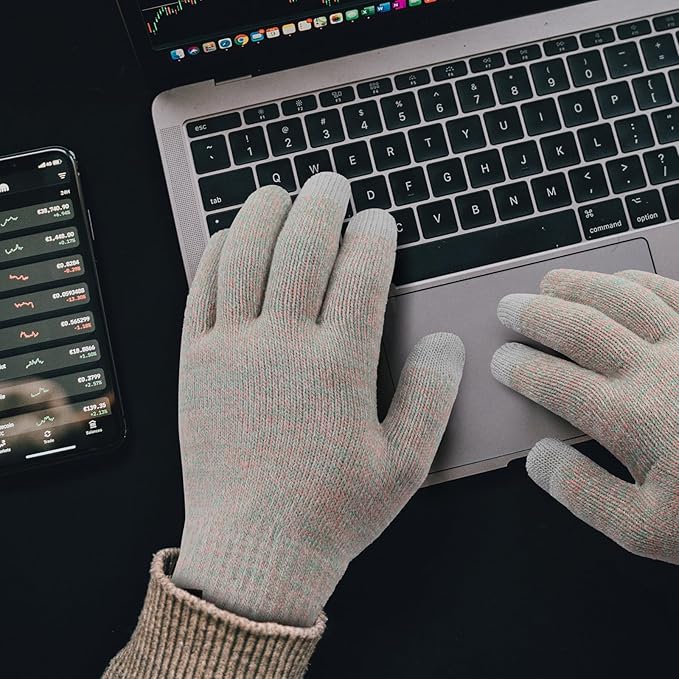 Achiou Winter Gloves, Glove for Men Women, Upgraded Touch Screen Texting Warm Running with Thermal Soft Knit Lining