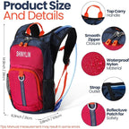 Kids Hydration Backpack with 1.5L Water Bladder Hiking Backpack Lightweight for Boys or Girls Children Biking Climbing Running Cycling