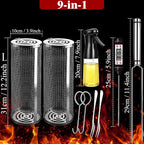 Rolling Grilling Baskets for Outdoor Grill Bbq Net Tube Round Mesh Barbecue Wire Cylinder Cage Picnic Must Haves Charbroil Yakitori Camping Campfire Cooking Basket Gear for Veggies Vegetable Fish Meat