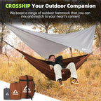 Hammock Underquilt for Camping Hammock - Brown - Full Length Camping Quilt for Lightweight Soft Warm 3-4 Seasons 41-68°F, for Hiking Backpacking Traveling Beach (Hold Up to 500lbs)