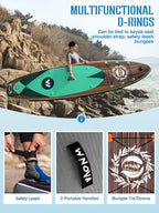 11'6"x35" Extra Wide Stand Up Paddle Board Inflatable for All Levels, 430LBS Capacity SUP Paddleboard with Complete Accessories, Double Acton Pump, Blow Up Paddle Board for Family