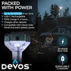 Devos Outdoor LightRanger 800 Lumen Lantern - Rechargeable Telescoping LED Lantern, 8 Feet Tall, 30-Hour Runtime, Illuminates 40-Foot Area, Adjustable Height
