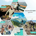 2 Pack Upgraded Collapsible Stool Folding Stool with Cushion,Retractable Folding Stool Max Load Capacity 400lbs, Portable Telescoping Stools for Camping Hiking Outdoor BBQ -Mint Green