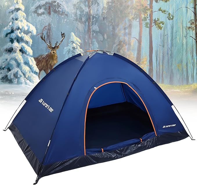 1/2/3/4 Person Tents Waterproof&Windproof Family Tents Camping-Tent,Lightweight Portable Pop Up Tent for Camping,Hiking,Mountaineering or Beach Easy to Set Up Adventures Carry Bag