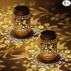 2 Pack Solar Lanterns Outdoor Waterproof, Metal LED Garden Light,for Yard, Patio, Lawn, Tabletop, Pathway, Landscape,Walkway, Terrace, Balcony (Hummingbird)