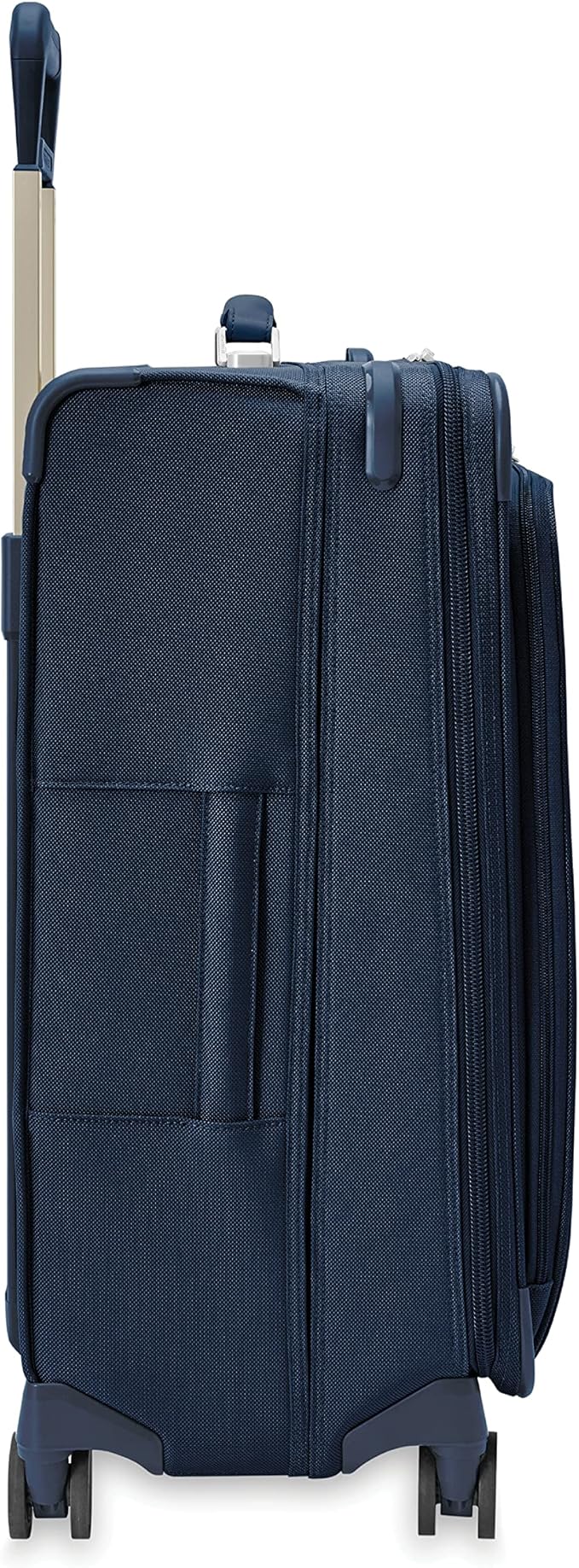 Briggs & Riley 26" Medium Expandable Spinner - Checked Luggage for Travel, Suitcases with Wheels, Softside Rolling Bag for Men & Women, Self-Repairing Zipper - Baseline Collection, Navy