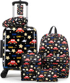 Rosamo Kid’s Luggage Set 6 Piece Suitcase Set 16’’ Hardside Luggage with Spinner Wheels Girls Boys Carry on Luggage Travel Rolling Luggage Airline Approved