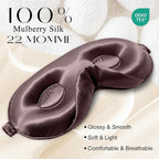 ZIMASILK Adjustable 22 Momme 100% Mulberry Silk Sleep Mask, Upgraded 3D Contoured Cup Eye Mask for Sleeping, Super Soft & Breathable Blindfold, Blackout for Deep Sleeping (Gray Purple)