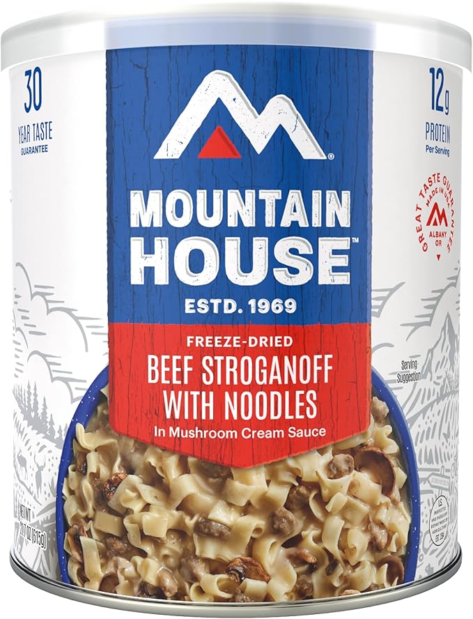 Mountain House Beef Stroganoff with Noodles #10 Can Freeze Dried Survival & Emergency Food 10 Servings