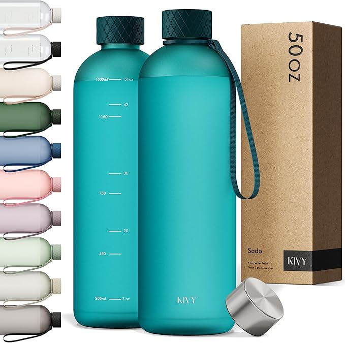 KIVY Tritan Water Bottle 2nd Generation (Teal, 50oz)