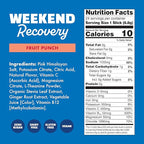 Waterboy Weekend Recovery | 3,200mg Electrolyte Powder Packets | Ginger + L-Theanine + Vitamins | No Sugar, All Natural, Gluten Free | 24 Drink Stick Mixes (Fruit Punch)