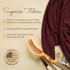 Happyluxe Odyssey Travel Pillow for Long Flights - Soft, Small, Alternative to Down and Memory Foam. 17 x 13in - Made in The USA, Cabernet Red Airplane Pillow for Adults Sleeping, Camping or Nap