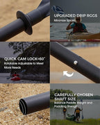 Kayak Paddle Aluminum Shaft Paddle with Nylon Blades, Floating Adjustable Kayaking Oars, 3 Piece, 220-240cm/86-94 Inches,Black/Rose/Teal/Black/Orange/Grey