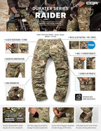 CQR Men's Tactical Pants, Water Resistant Ripstop Cargo Pants, Lightweight EDC Work Hiking Pants, Outdoor Apparel