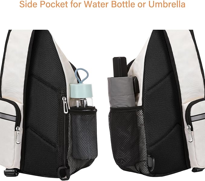 MOSISO Sling Backpack Bag, Crossbody Shoulder Bag Travel Hiking Daypack Chest Bag with Front Square Pocket&USB Charging Port