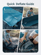 4" Thick Self Inflating Sleeping Pad with Foam, Air Camping Mattress,Innovative Y-Shaped Telescopic Structure,High R-Value and Portable Double Camping Pad for Camping ,Travels, Car, Truck, Hiking