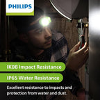 Philips Xperion 3000 LED Headlamp Work Light, 300 Lumen Professional Flashlight with Diffused Flood Light and Rotatable Spotlight for Mechanics, Running, Camping, Grilling, Outdoor Use