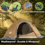 2 Person Backpacking Tent, Waterproof 4 Season Tent, Windproof Cold Weather Winter Tent for Camping, Hiking, Hunting, Cycling