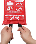 BIRDROCK HOME Fire Blanket for Home and Kitchen | Emergency Supplies for Small Fires | CE Safety Standard Approved | Fiberglass Fire Suppression, Mess-Free | Ideal for Camping Vehicle Kits | 2 Pack