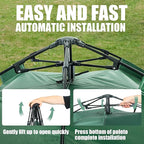 1-2 Person Instant Pop Up Tent, Quick Setup Lightweight Camping Tent for Solo or Duo, Waterproof Windproof Dome Tent for Hiking, Backpacking, Beach, Festival with Carry Bag