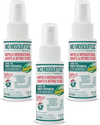 No Mosquitoz Botanical Bug Repellent, Effective for Gnat, Mosquito, and Biting Flies, Hand-Crafted and DEET-Free, Non-Greasy Formula, Made in The USA, 2 Ounce Spray Bottle, 3-Pack