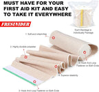 FRESINIDER Premium Elastic Bandage Wrap, 12 Pack 2" Cotton Latex Free Compression Bandage Wrap with Touch Closure at Both Ends, Support & First Aid for Sports, Medical, and Injury Recovery