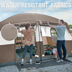 PORTAL 8 Person Tents for Camping, Easy Setup Cabin Tent with Large Porch, 2 Room, Waterproof Family Camping Tent for Outdoor Camping, Patio