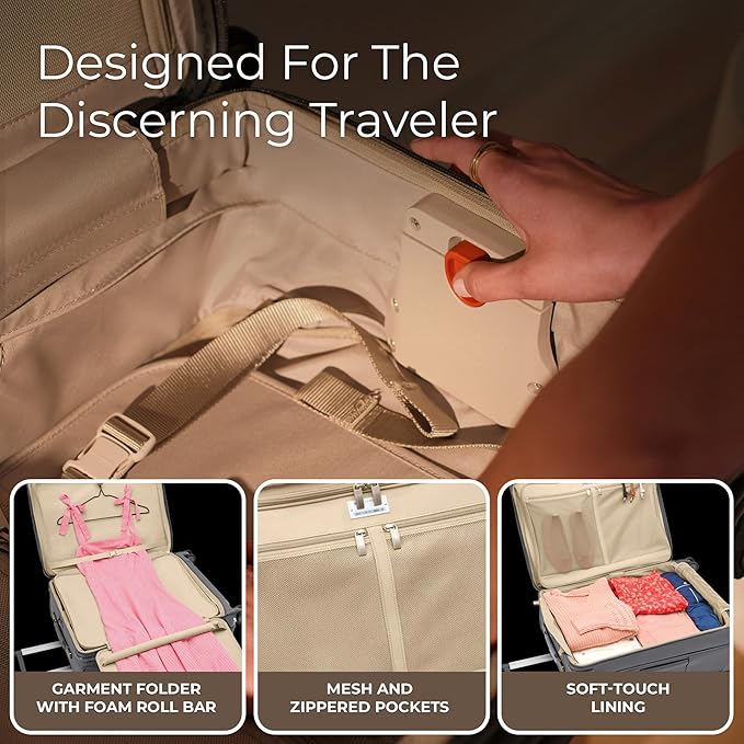 Briggs & Riley 26" Medium Expandable Spinner - Checked Luggage for Travel, Suitcases with Wheels, Softside Rolling Bag for Men & Women, Self-Repairing Zipper - Baseline Collection, Steel Gray