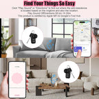 2026 Air Tracker Smart Tags Android & iOS-4 Packs,Dual System Bluetooth Luggag Tracker Keys Finder/Item Locator Work with Apple Find My (iOS)&Google's Find Hub(Android) for Key,Backpack,Luggage Black
