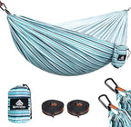 NATUREFUN Ultra-Light Travel Camping Hammock | 300kg Load Capacity,Breathable,Quick-Drying | 2 x Premium Carabiners,2 x Nylon Slings Included | Outdoor Indoor Garden