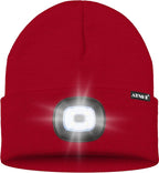 ATNKE LED Lighted Beanie Hat,USB Rechargeable 4 LED Running Headlamp Bright Cap with The Light Gifts for Men and Women