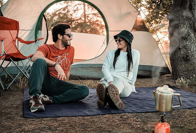 Waterproof Outdoor Blanket Large Fleece Camping & Stadium Blankets for Cold Weather. Perfect for Outdoors, Car, Dogs, Boat, Picnic. Windproof, Extra Warm, Machine Washable.