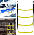 4 Steps Boat Ladder Marine Rope Ladder for Inflatable Boat Yacht Kayak Canoeing Motorboat