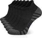 Airacker Ankle Athletic Running Socks Cushioned Breathable Low Cut Sports Tab Socks for Men and Women (6 Pairs)