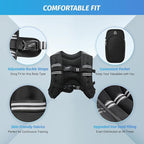 ZELUS Weighted Vest, 6lb/8lb/12lb/16lb/20lb/25lb/30lb Weight Vest with Reflective Stripe for Workout, Strength Training, Running, Fitness, Muscle Building, Weight Loss, Weightlifting