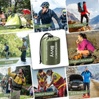 Esky Emergency Sleeping Bag, Portable Emergency Blanket Thermal Bivy Sack, Waterproof Lightweight Survival Gear with Compass for Camping Hiking Outdoor Adventure