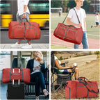 Vomgomfom Travel Duffle Bag for Men,65L 85L 115L Foldable Travel Duffel Bag with Shoes Compartment Overnight Bag for Men Women