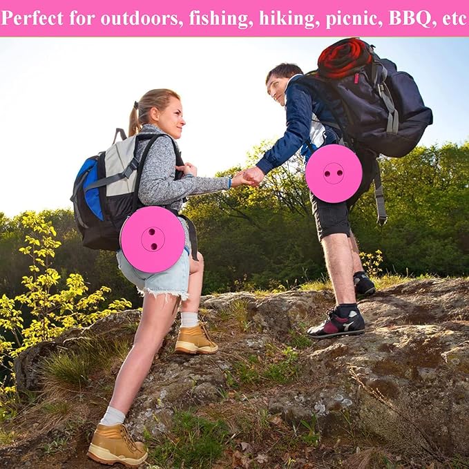 Fishboy Upgraded Collapsible Stool, 400lbs Max Weight, Lightweight But Sturdy, Portable Retractable Folding Telescoping Foldable Camping Stool for Adults Outdoor Fishing Hiking Gardening Travel BBQ