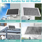 4 Pack Solar Panels for Outdoor Camera Micro USB & USB-C Solar Panel Charger, 5V 6W 4W 3W Solar Panel for Security Camera Fit for Wyze Cam V1 V2 Outdoor,Arlo Essential,Simplisafe,Eufy Cameras