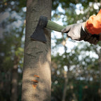 KSEIBI Outdoor Camping Hatchet with Sheath for Splitting and Kindling Wood, Forged Steel Blade with Anti-Slip and Shock Reduction Handle Great Throwing Axes and Hatchets (Tuscan Brown)