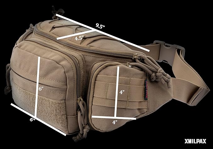 Tactical Waist Bag | Durable Fanny Pack & Crossbody Sling Pack for Outdoor Adventures, Everyday Carry, Hiking, Camping, Travel