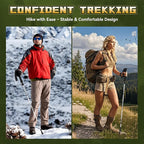 Collapsible Aluminum Single Trekking Pole(1pc) - Lightweight Hiking Stick for Women, Men & Seniors, Adjustable Walking Sticks for Hiking, Camping & Outdoor Activities