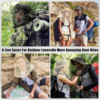 HESTYA 4 Pack Mosquito Bug Net Mesh for Head Mosquito Head Net Face Neck Fly Netting Hood from Insect Bugs Gnats for Outdoor