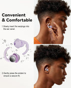 Ear Plugs for Sleeping - Noise Reduction Soft Silicone Earplugs, 2 Pairs Reusable Hearing Protection Earplugs for Noise Sensitivity, Sleep,Snore,Travel,Sound Reduction Noise Cancelling - Purple