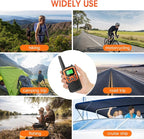 Walkie Talkies, MOICO Long Range Walkie Talkies for Adults with 22 FRS Channels, Family Walkie Talkie with LED Flashlight VOX LCD Display for Hiking Camping Trip (Orange 2 Pack)